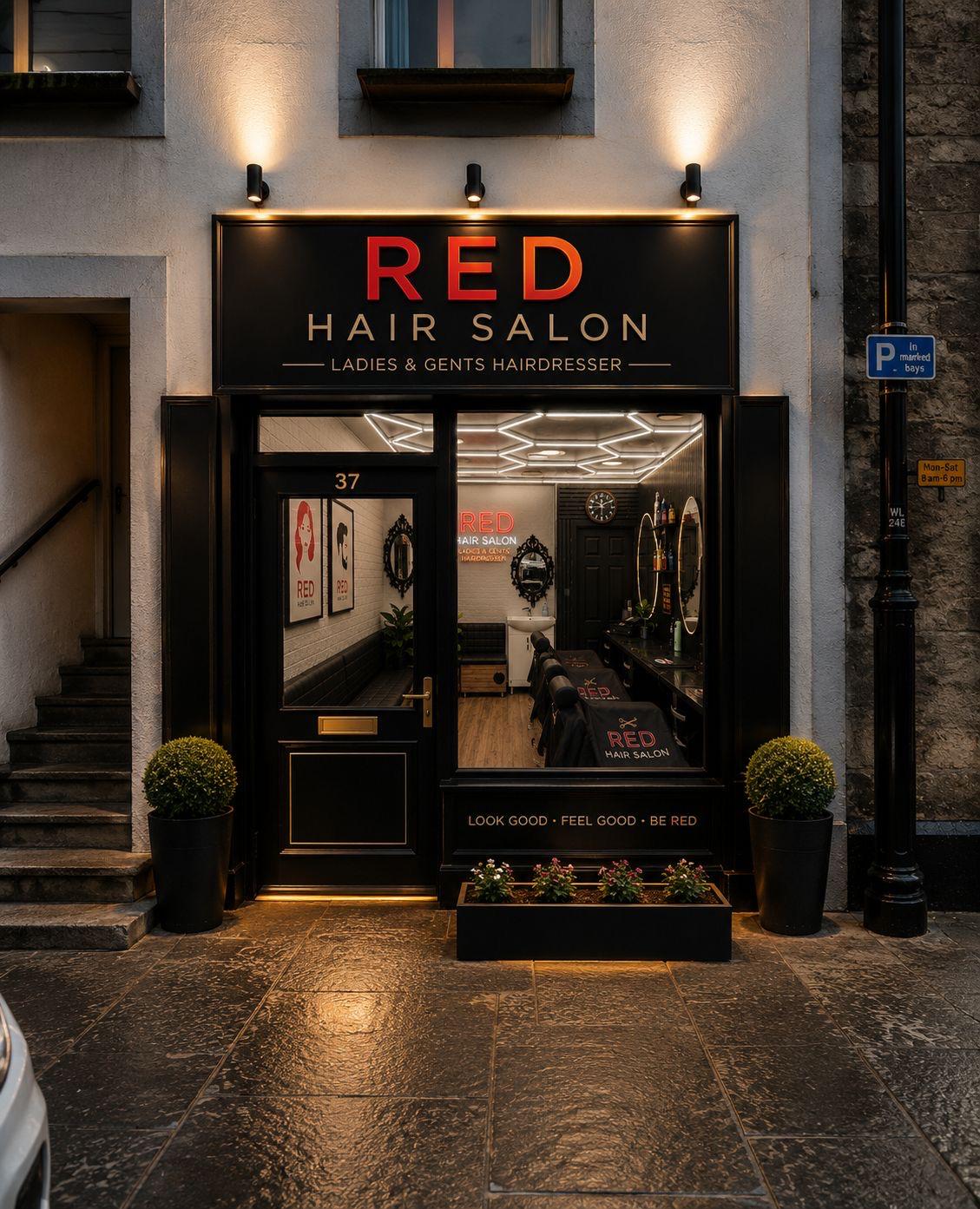 Red Hair Salon shopfront at 37 High Street, Linlithgow